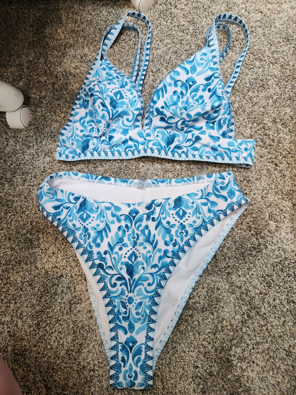 Source Unknown Blue Floral-Print Women's Bikini Set
